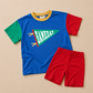 90s Colorblock T-Shirt Romper or Oversized Tee - Gameday Pennant