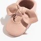 Newborn Blush Knotted Bow Baby Shoe