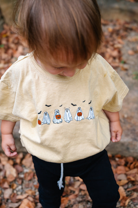 Halloween Ghost Dogs T-Shirt Romper