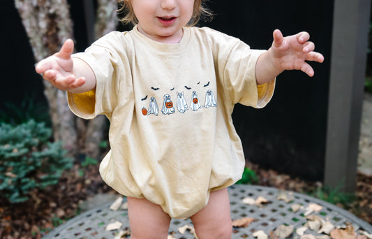 Halloween Ghost Dogs T-Shirt Romper