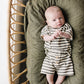 Charcoal Stripe Button Short Set