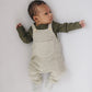 Winter Green Organic Snap Long Sleeve Ribbed Bodysuit