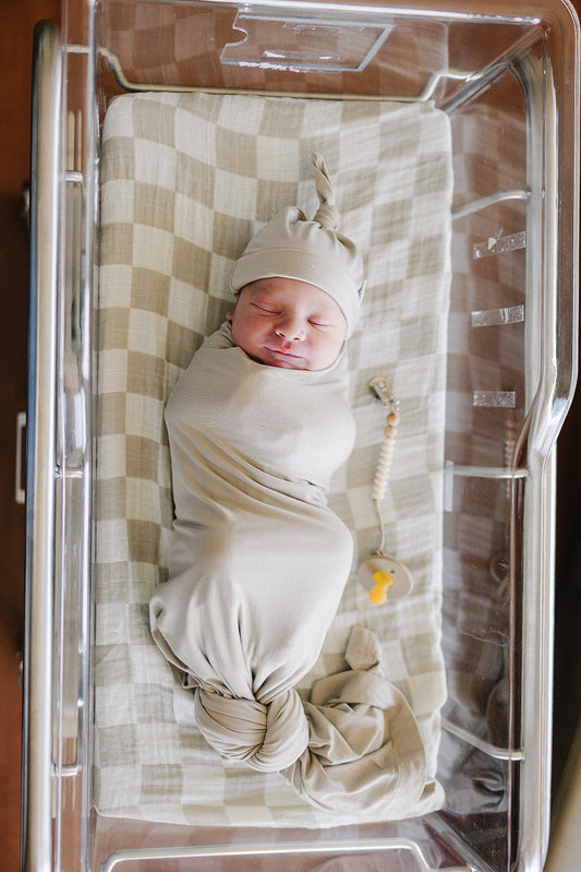 Oatmeal Bamboo Stretch Swaddle - Little Joy Co.