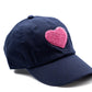 Navy Blue Terry Heart Hat