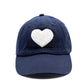 Navy Blue Terry Heart Hat