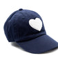 Navy Blue Terry Heart Hat