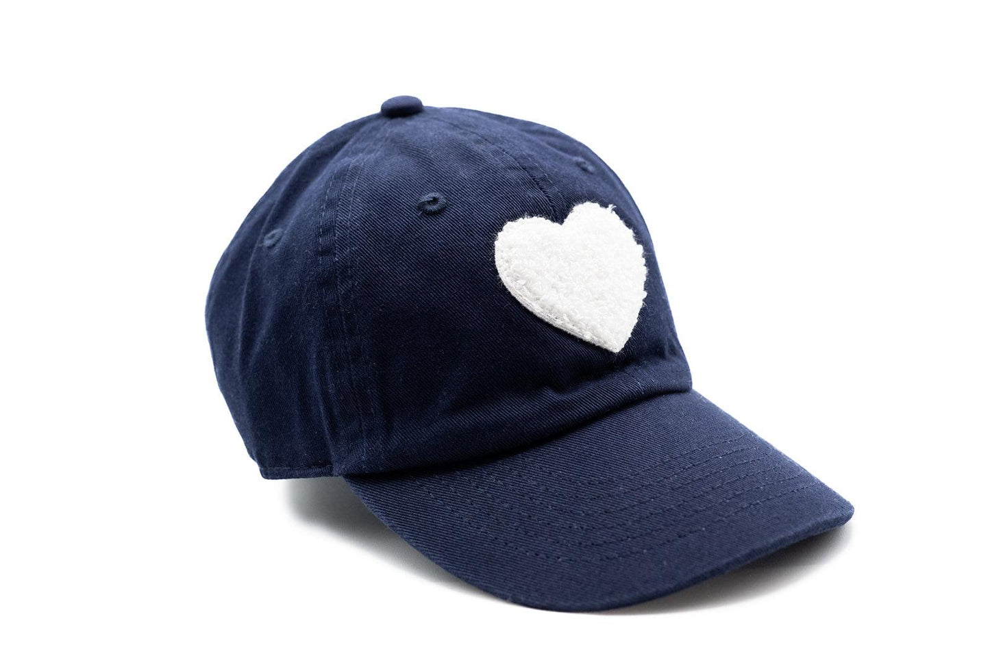 Navy Blue Terry Heart Hat