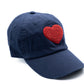 Navy Blue Terry Heart Hat