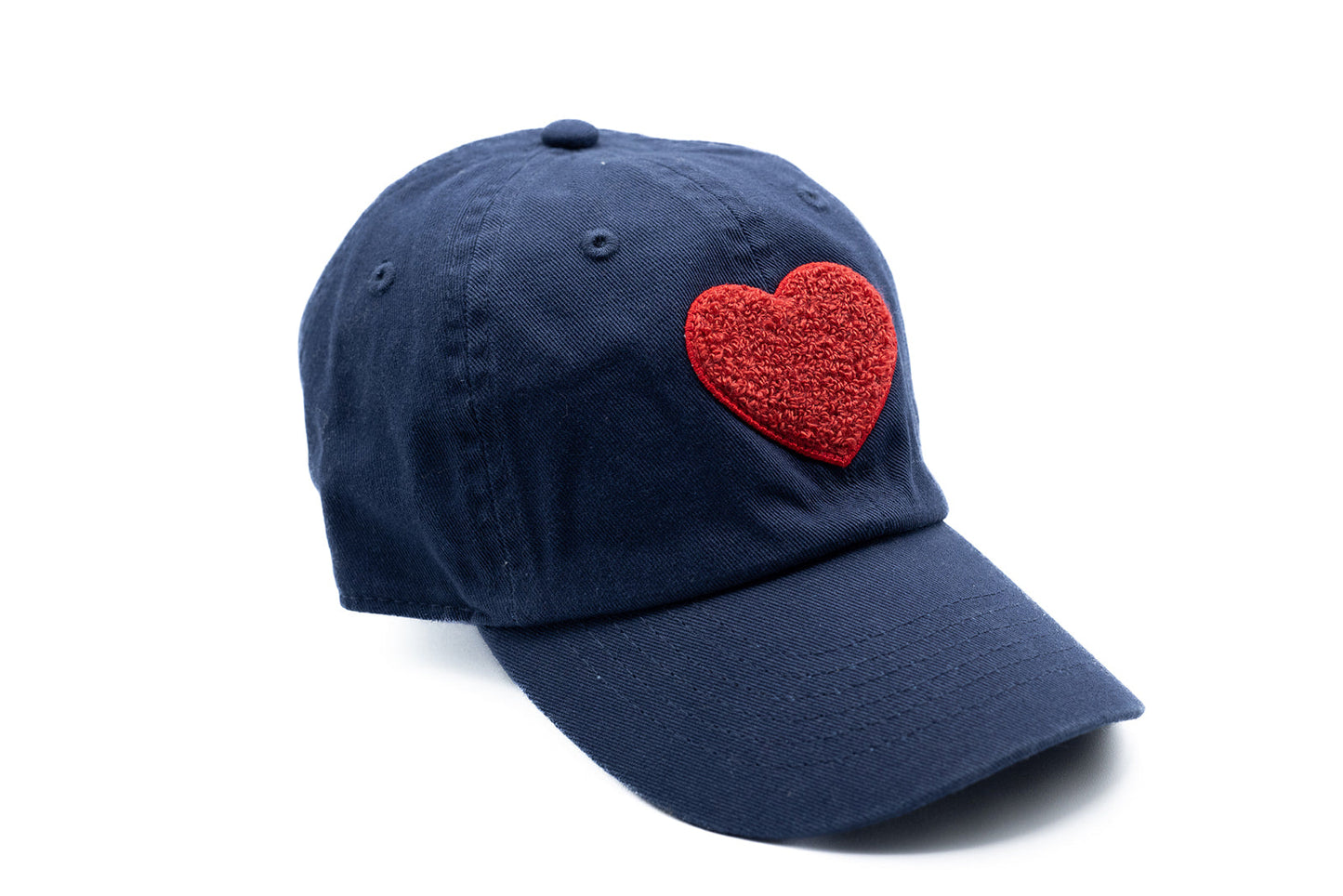 Navy Blue Terry Heart Hat