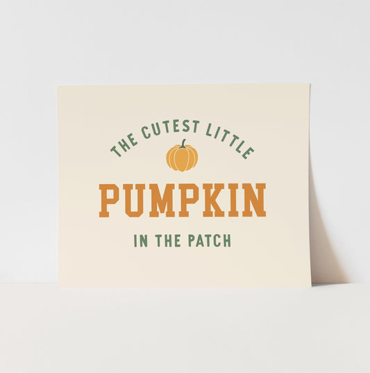 {Neutral} Cutest Little Pumpkin Art Print