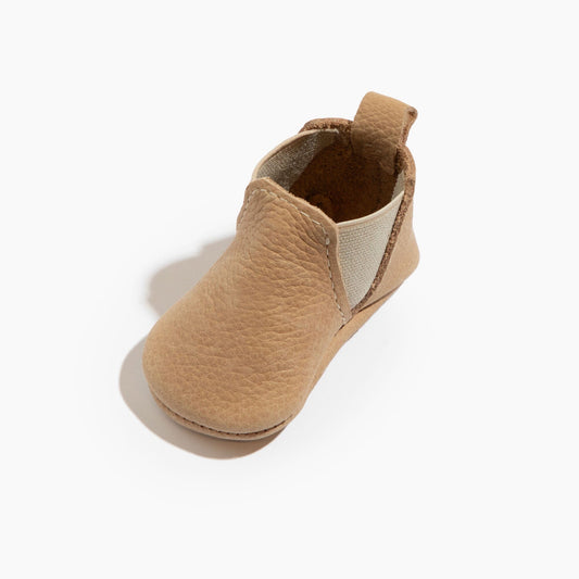 Newborn Weathered Brown Chelsea Boot Baby Shoe