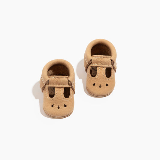 Newborn Weathered Brown Mary Jane Baby Shoe