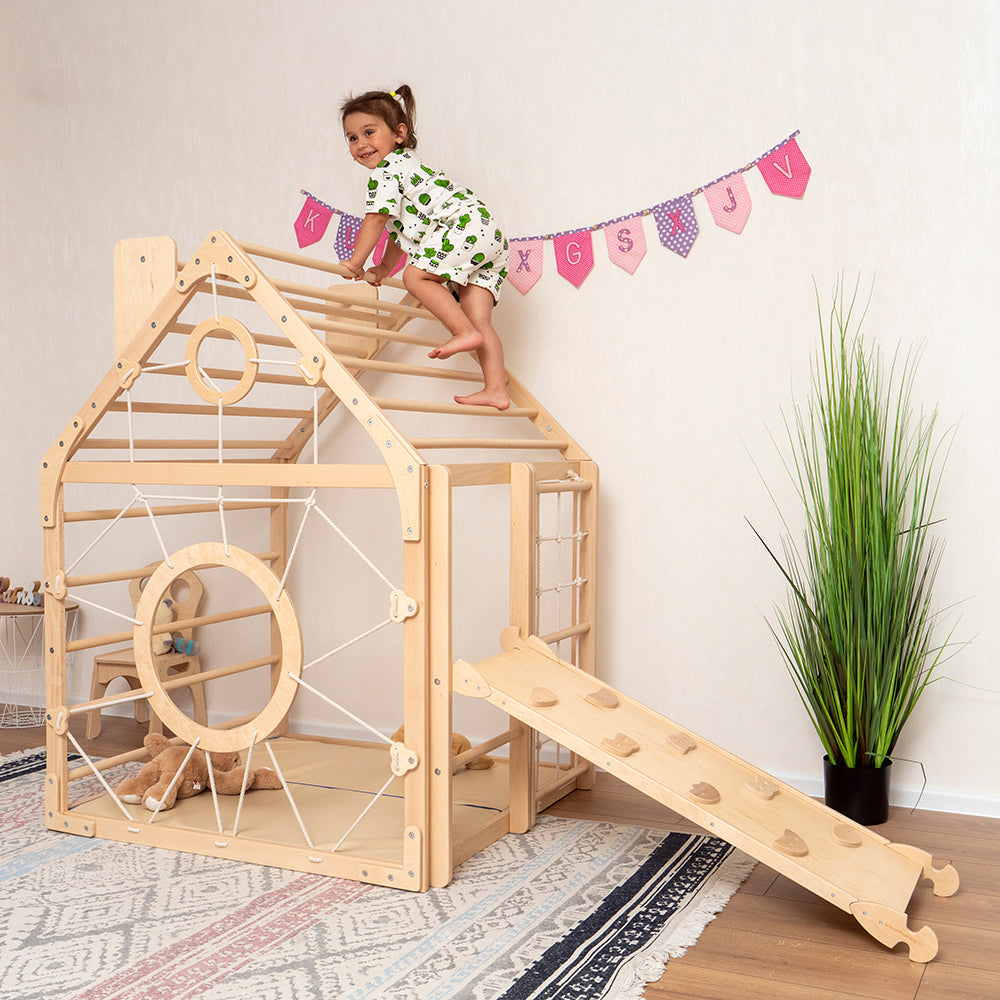 Wooden Climbing Playhouse