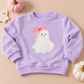 Bow Ghost Halloween Sweatshirt - Bubble Romper or Crewneck