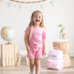 Custom Embroidered Scalloped Shorts Set - Pink or Purple