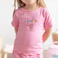 Custom Embroidered Scalloped Shorts Set - Pink or Purple