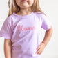 Custom Embroidered Scalloped Shorts Set - Pink or Purple