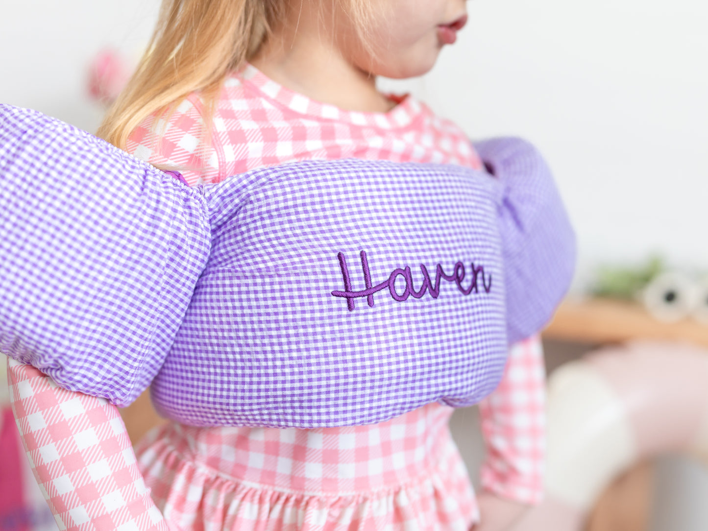 Benutzerdefinierte bestickte Bambus Ente Lovey - XL Plüsch