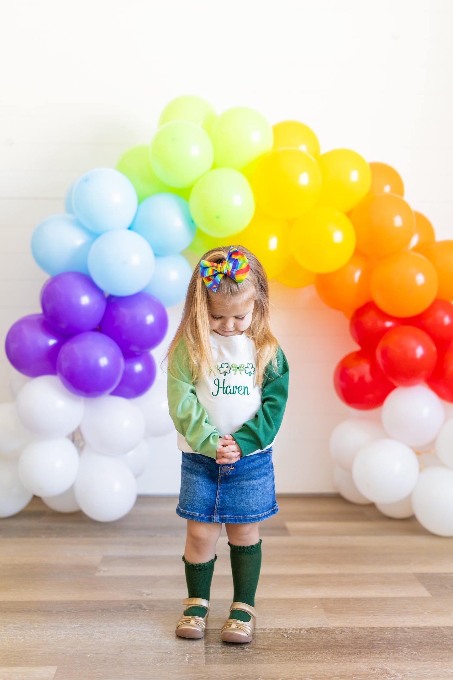 Custom Embroidered St. Patrick's Day Colorblock Tee