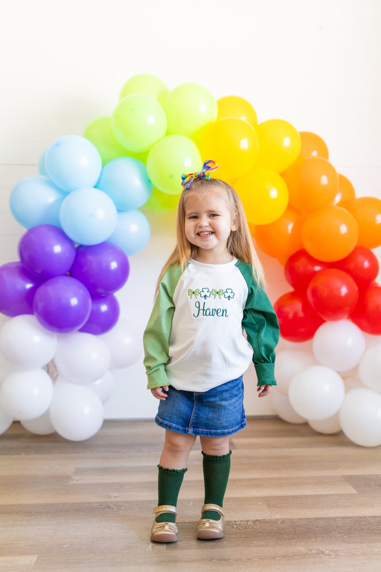 Custom Embroidered St. Patrick's Day Colorblock Tee