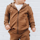ZIP HOODIE- Bark Bamboo French Terry
