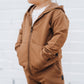 ZIP HOODIE- Bark Bamboo French Terry