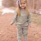 Custom Embroidered Organic Cotton Hoodie Jogger Set - Sage