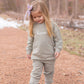 Custom Embroidered Organic Cotton Hoodie Jogger Set - Sage