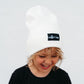 BAMBOO CUFF BEANIE- White