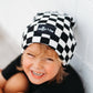 BAMBOO CUFF BEANIE- B+W Check