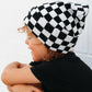 BAMBOO CUFF BEANIE- B+W Check