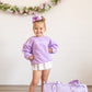 Custom Embroidered Seersucker Toddler Duffle Bag - Purple