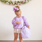 Custom Embroidered Seersucker Toddler Duffle Bag - Purple