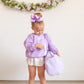 Custom Embroidered Seersucker Toddler Duffle Bag - Purple