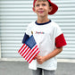Custom Embroidered 4th of July Oversized Colorblock Tee