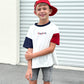 Custom Embroidered 4th of July Oversized Colorblock Tee