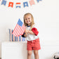 Custom Embroidered 4th of July Oversized Colorblock Tee - Star Font