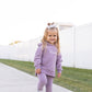 Custom Embroidered Organic Cotton Hoodie Jogger Set - Purple