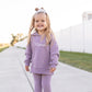 Custom Embroidered Organic Cotton Hoodie Jogger Set - Purple