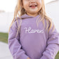 Custom Embroidered Organic Cotton Hoodie Jogger Set - Purple