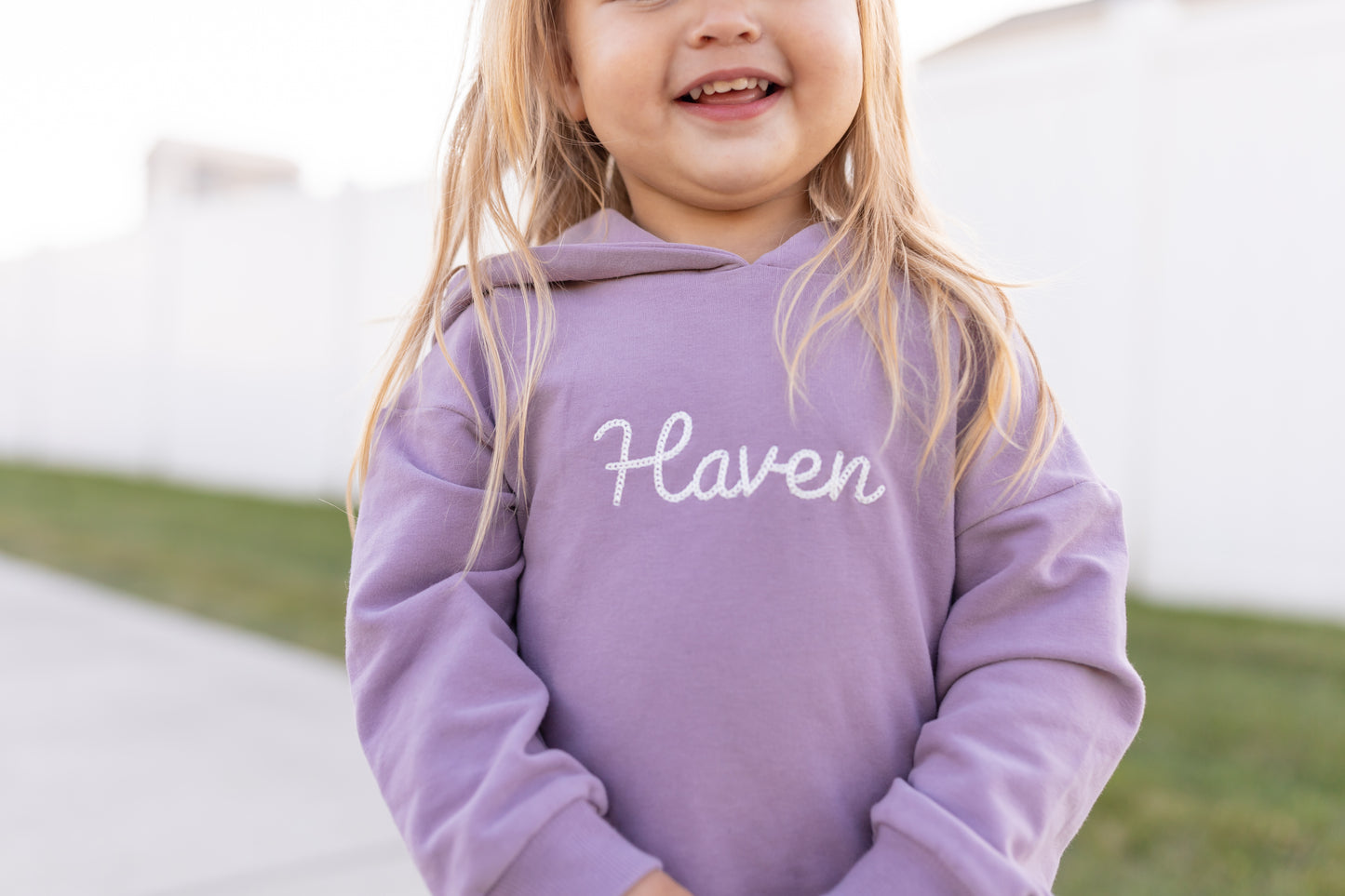 Custom Embroidered Organic Cotton Hoodie Jogger Set - Purple