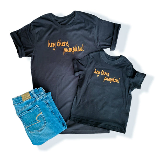 Hey there Pumpkin Black Matching Set