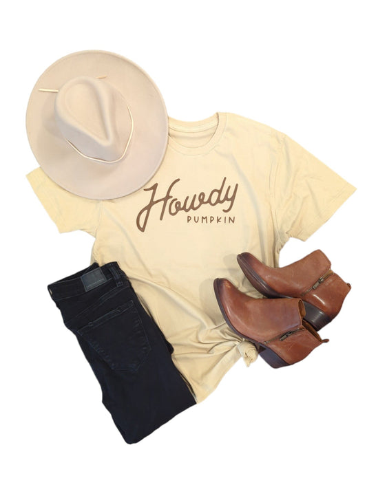 Howdy Pumpkin Adult Tee