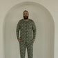 Men's Bamboo Pajamas | Santa Checkerboard