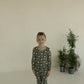 Bamboo Two Piece Pajamas | Santa Checkerboard
