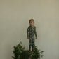 Bamboo Two Piece Pajamas | Santa Checkerboard