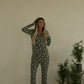 Women's Bamboo Pajamas | Santa Checkerboard