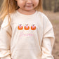 Benutzerdefiniertes Herbst-Sweatshirt mit Rundhalsausschnitt und Stickerei - Kürbisse