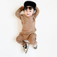 LONG SLEEVE HOODIE- Mocha