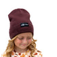 BAMBOO CUFF BEANIE- Black Cherry